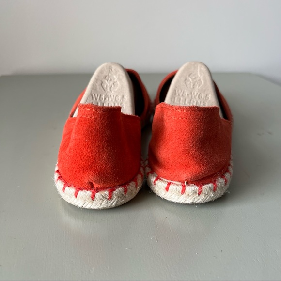 Miz Mooz Cherie Red Suede Leather Slip On Espadrille Flats 38 EU 7 US - Picture 5 of 10